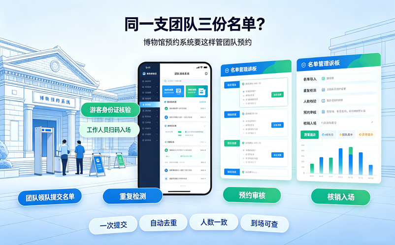 同一支团队三份名单?博物馆预约系统要这样管团队预约 同一支团队三份名单?博物馆预约系统要这样管团队预约