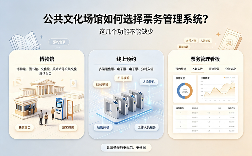 公共文化场馆如何选择票务管理系统？这几个功能不能缺少