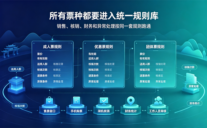 场馆门票管理系统如何设计成人票、优惠票与团体票？
