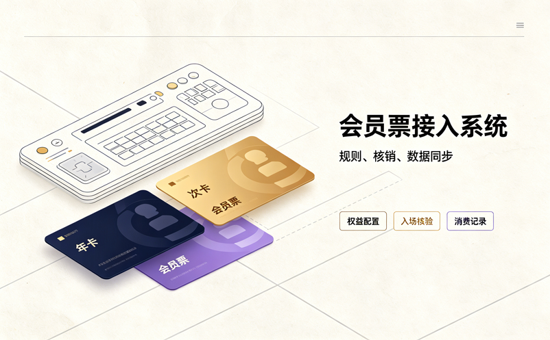 年卡、次卡和会员票如何接入场馆门票管理系统？