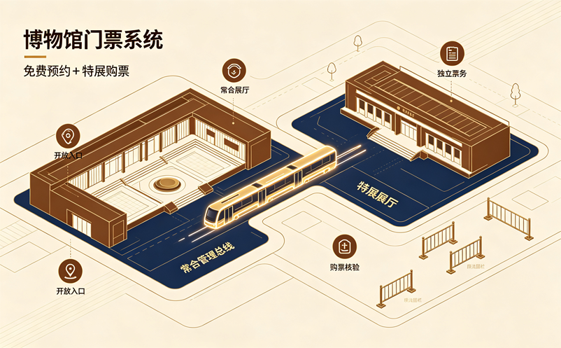 博物馆门票管理系统如何同时管理免费参观与收费特展？