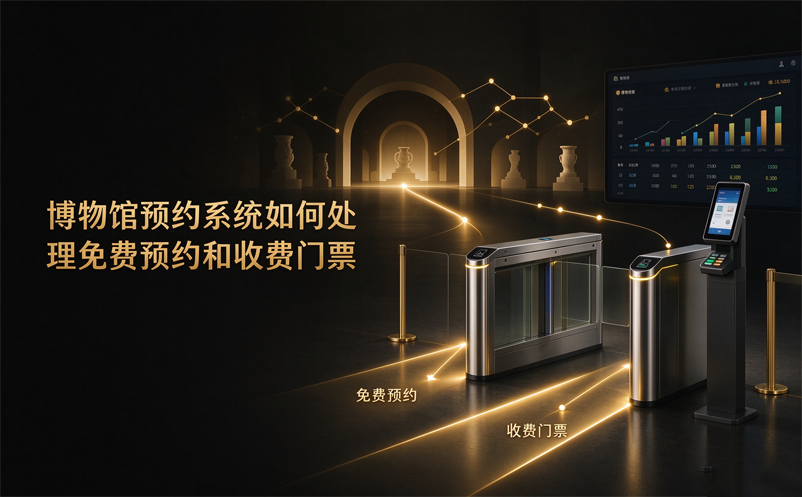 博物馆预约系统如何处理免费预约和收费门票？